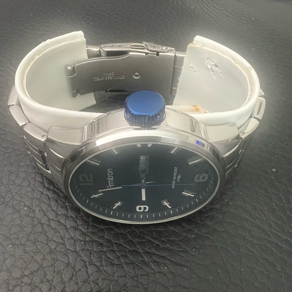 NWT Armitron Black Dial Silver Band Watch - Picture 2 of 5